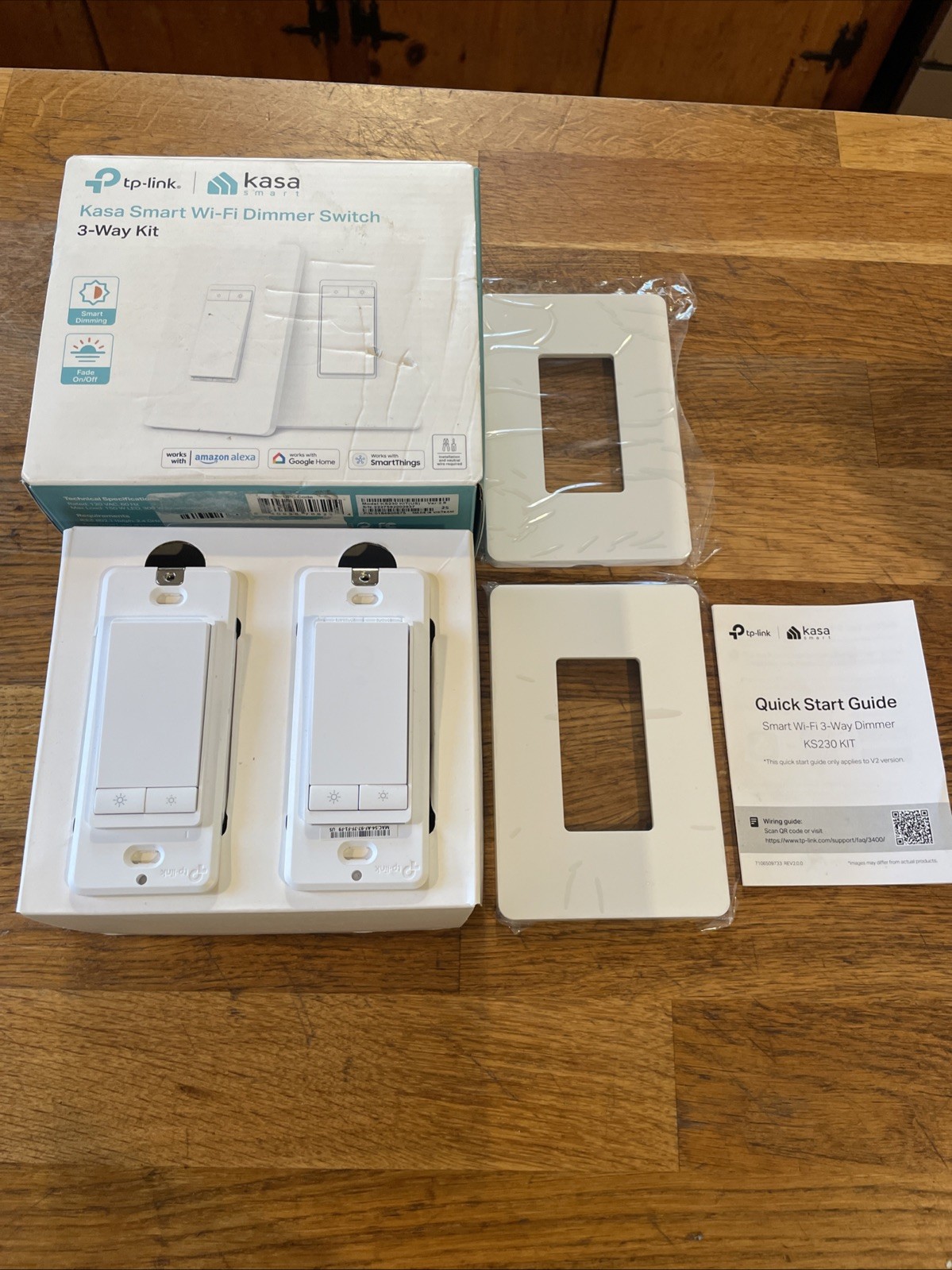 TP-Link KS230-KIT Kasa Smart 3-Way Wifi Light Switch Two Location Control