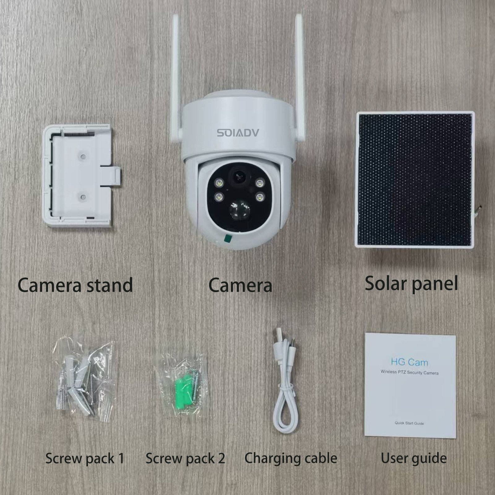 WiFi6 Wireless DualBand Security Camera Sys Solar Battery Powered PTZ 4MP 4PACK