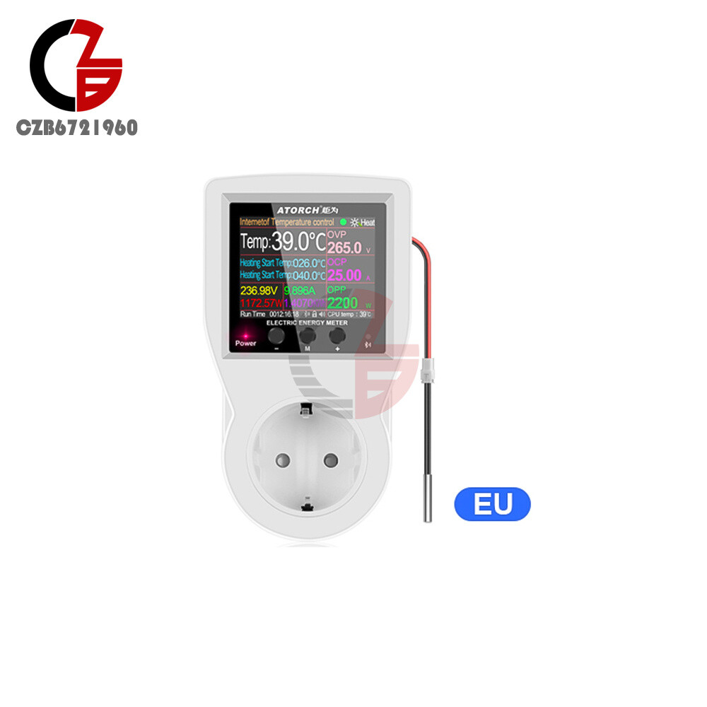 LCD Digital WIFI Timer Smart Metering Socket Power Statistics Switch For Tuya