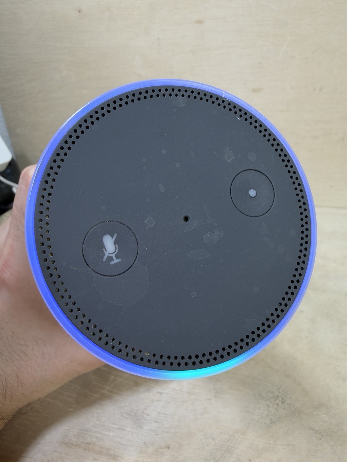 Amazon Echo 1st Generation White Bluetooth Alexa-Enabled Smart Speaker SK705DI