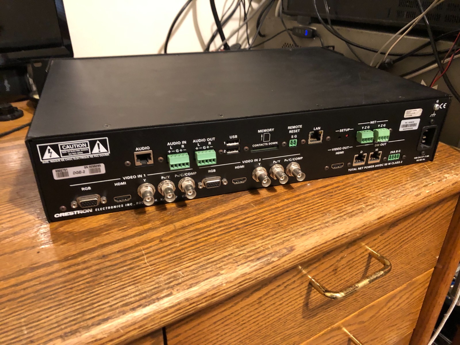 Working, Factory Defaults Crestron DGE-2, Display not Included