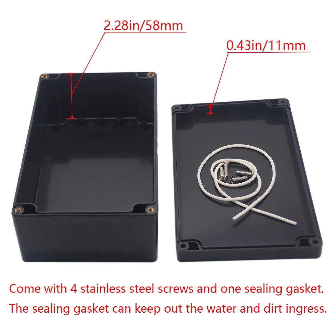 Project Box ABS Plastic Black Electrical 7.87″x4.72″x2.95″,