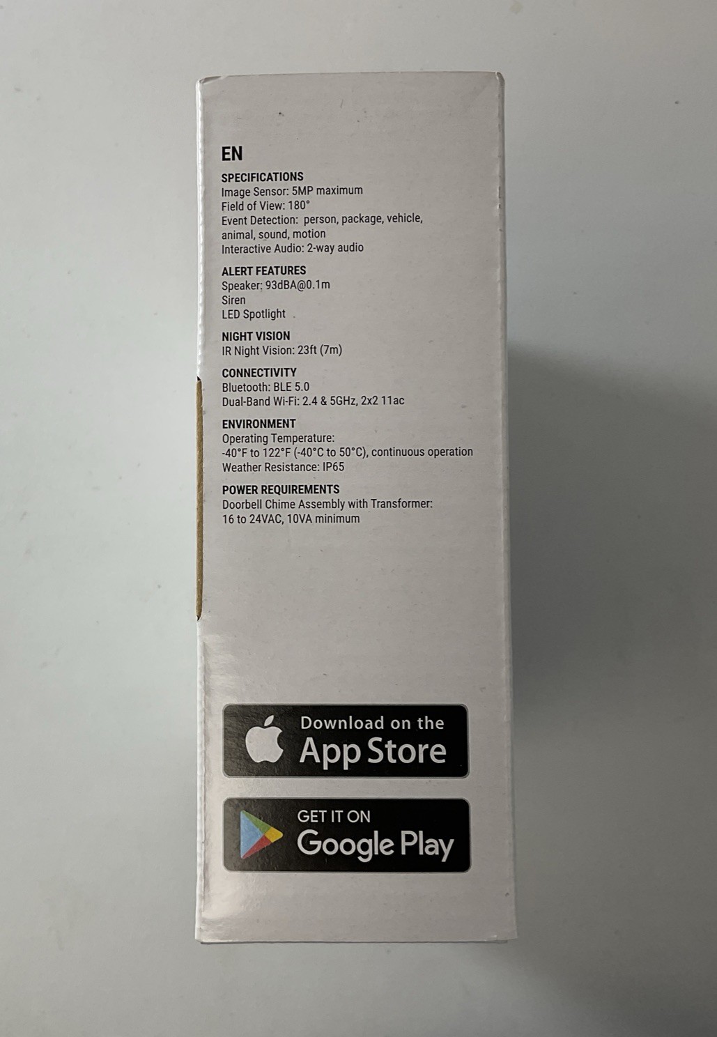 First Alert VX1 HD Video Doorbell W/Intelligent Event Detection – CAMW-WDB – NEW