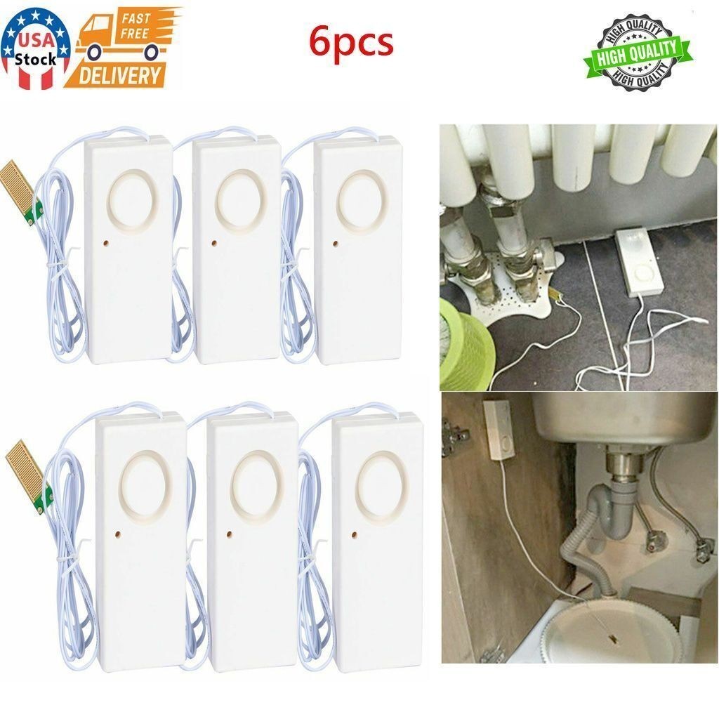 6pcs Instapark IN07A Water Leak Leakage Detection Detector Sound Alarm Sensor