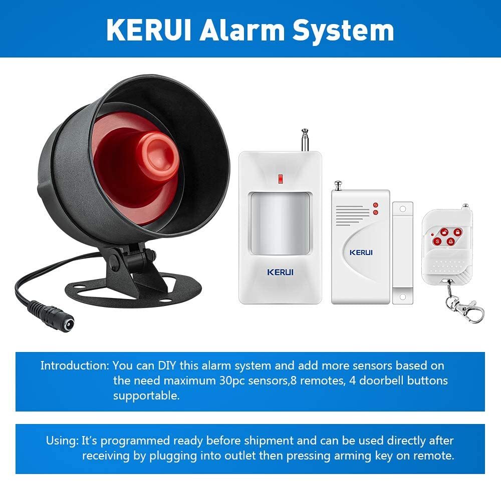 Home Alarm System Wireless Garage Security Burglar Anti-theft Door Sensor Detect