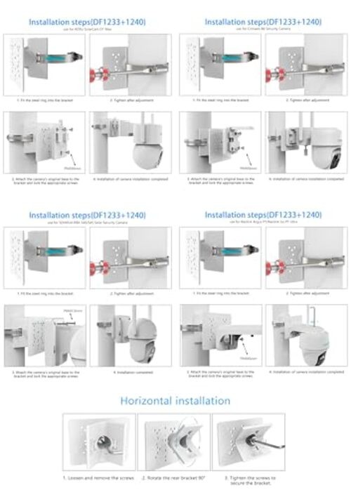 Pole Mount for for AOSU D1 SE/Lite/Max,eufy Solocam S340/E30,Reolink White