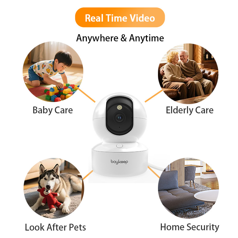Wireless 5G WiFi Security Camera 2K Smart Indoor Night Vision Wired Cam 2PCS