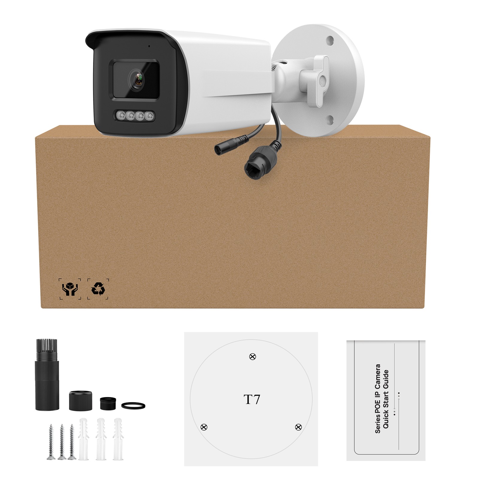 VIKYLIN Bullet POE IR30M 8MP local Area Network Security camera Outdoor/Indoor