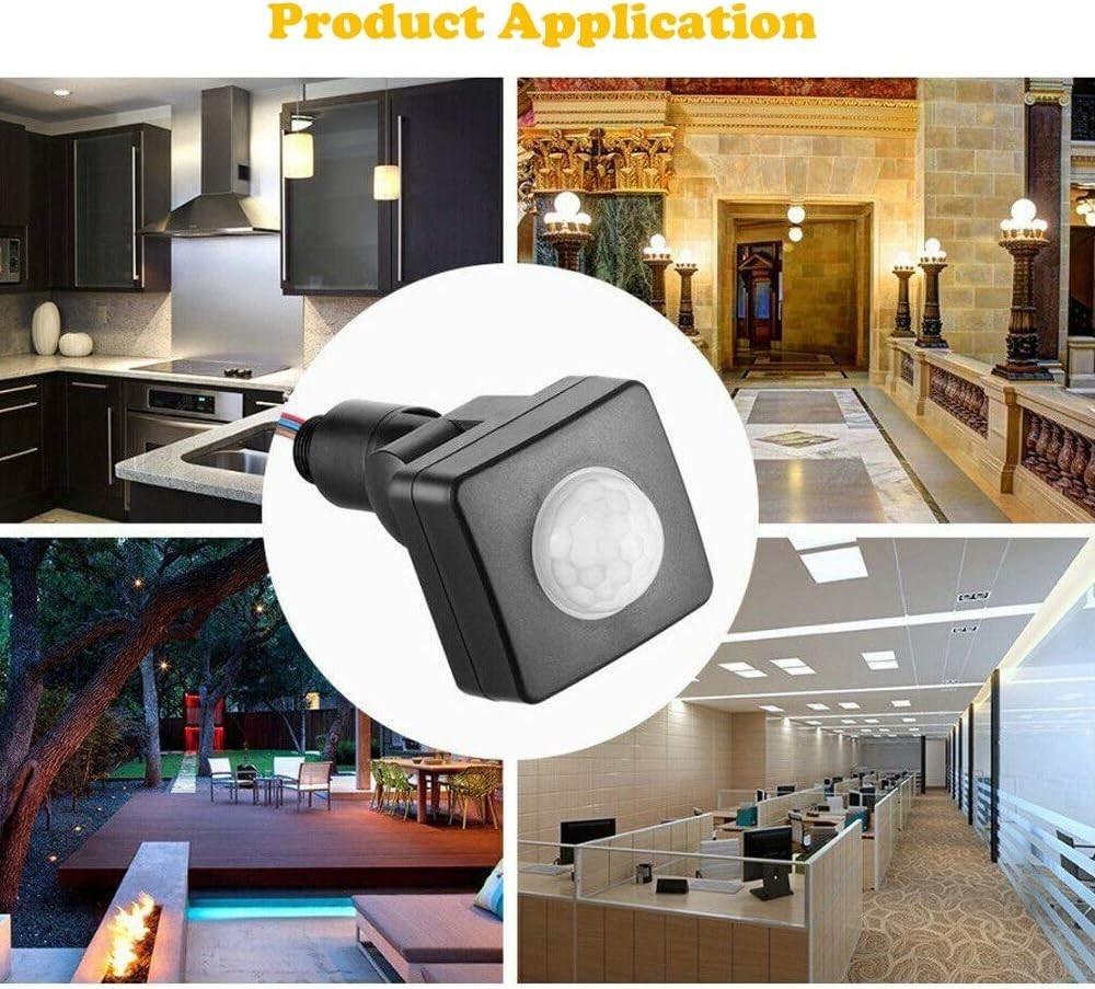 Energy-Saving PIR Body Infrared Motion Sensor Switch – 30W Power and Adjustable