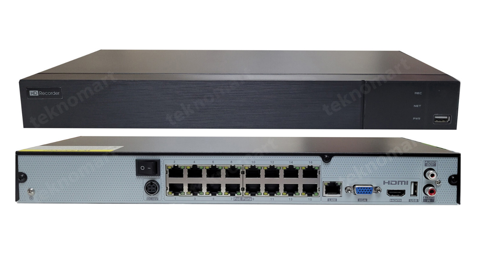 Superlive Plus 8MP 4K 16CH PoE NVR Supports 16CH IP Cameras with Selectable HDD