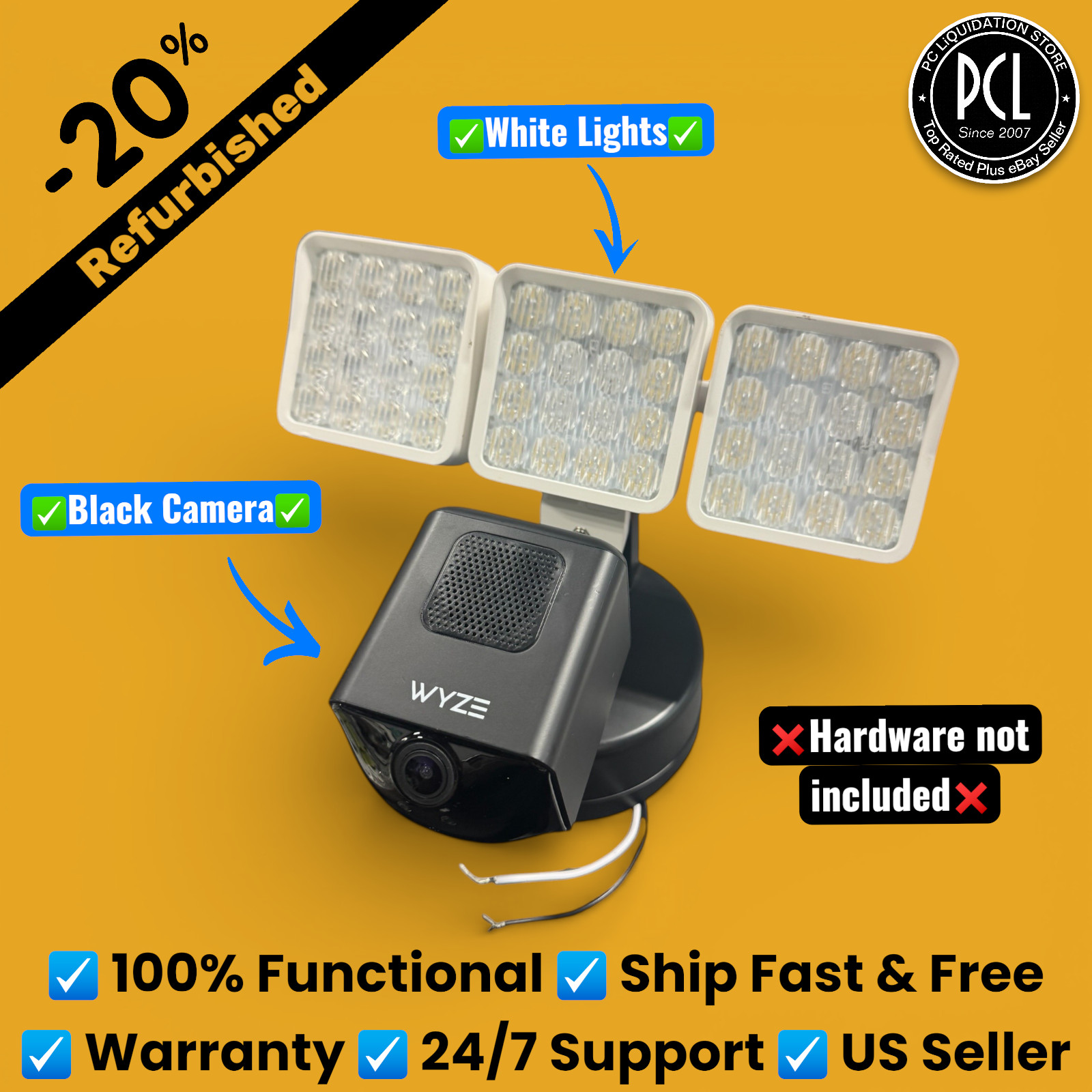 ✅ Wyze Cam Floodlight Pro 3000 Lumen LEDs 180° Wide View 2K HD Outdoor READ ✅
