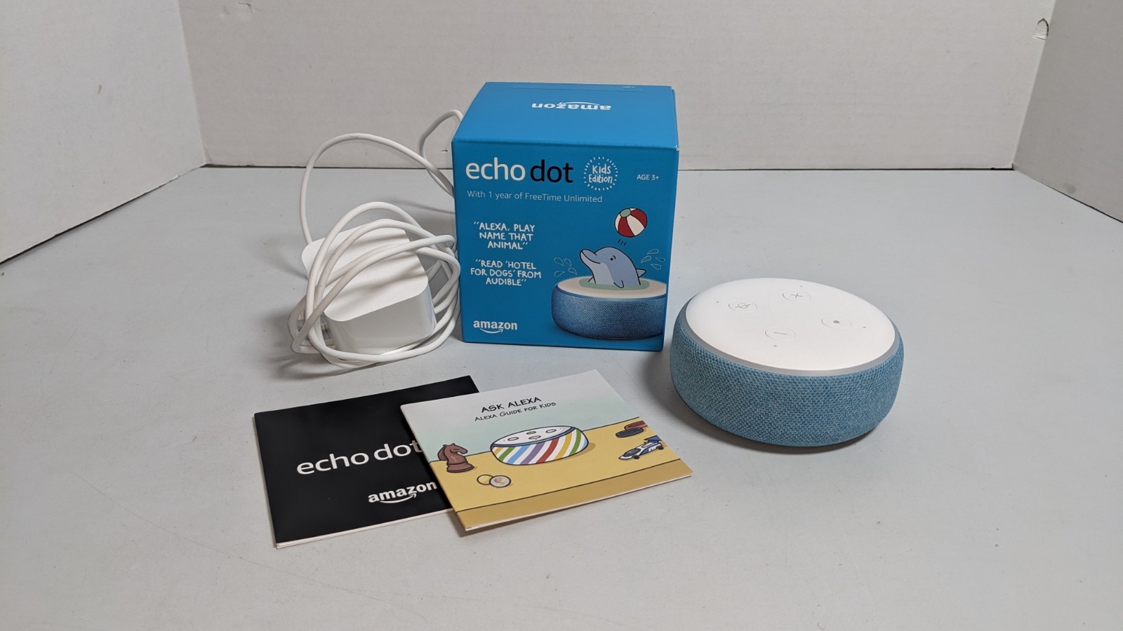 Amazon Echo Dot Kids Edition Blue Smart Speaker Alexa 3rd Gen – d9n29t