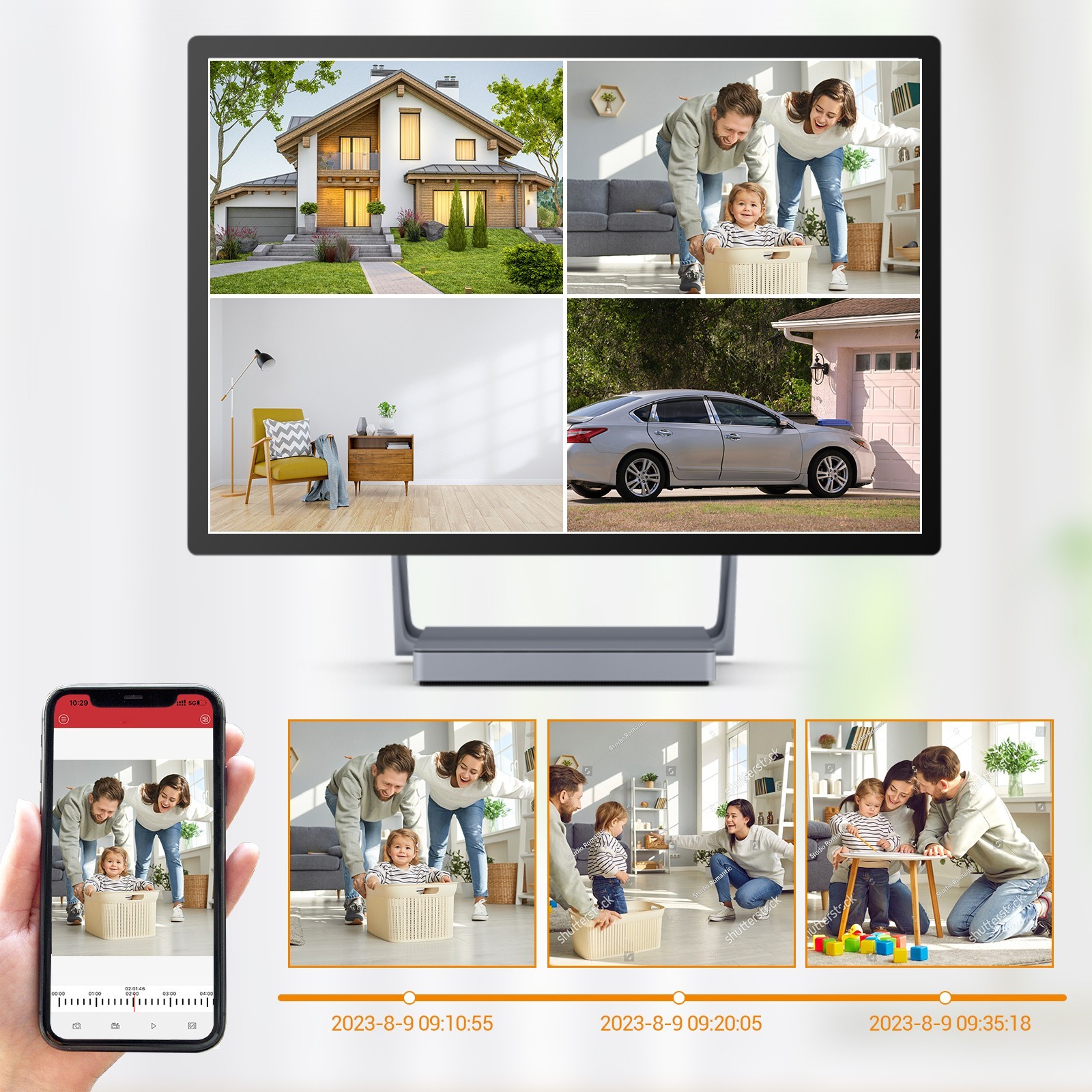 TMEZON 4CH/8CH 1080P Lite 5in1 DVR Recorder Video fr Security Camera System 1TB