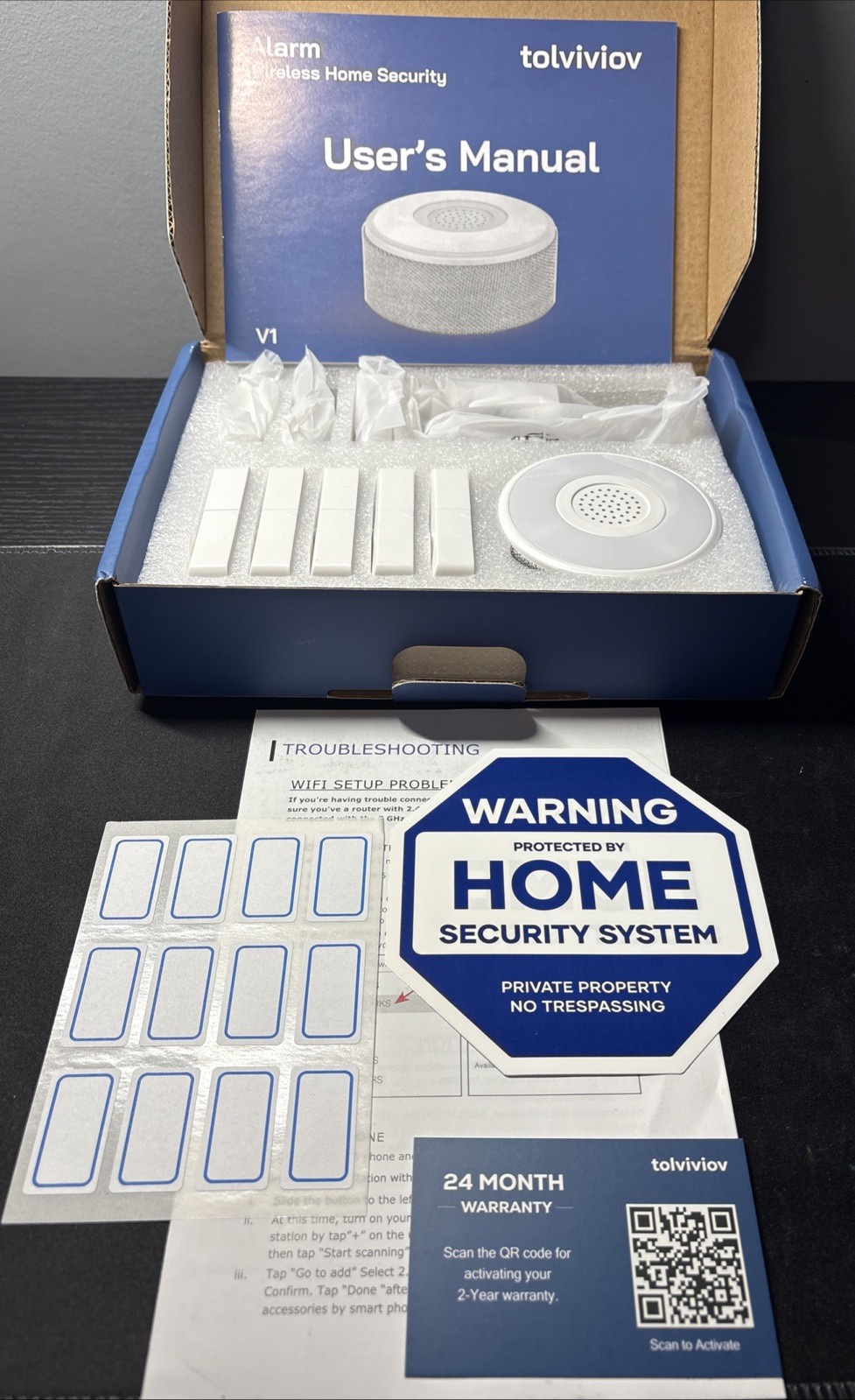Tolviviov Alarm Wireless Home Security 8-Piece Set