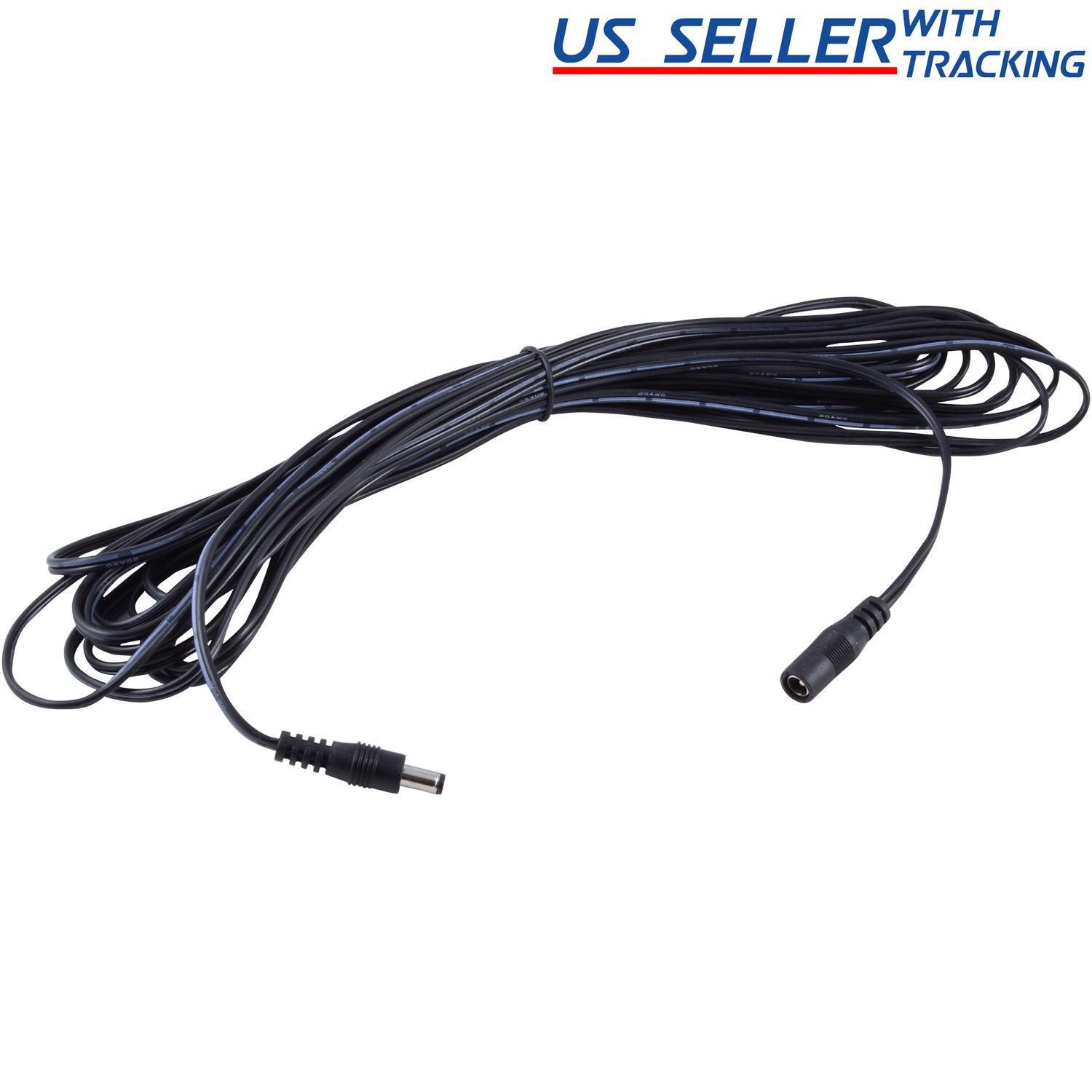 33ft DC Power Extension Cable Cord 5.5×2.1mm 33 feet/10M for CCTV Camera DVR