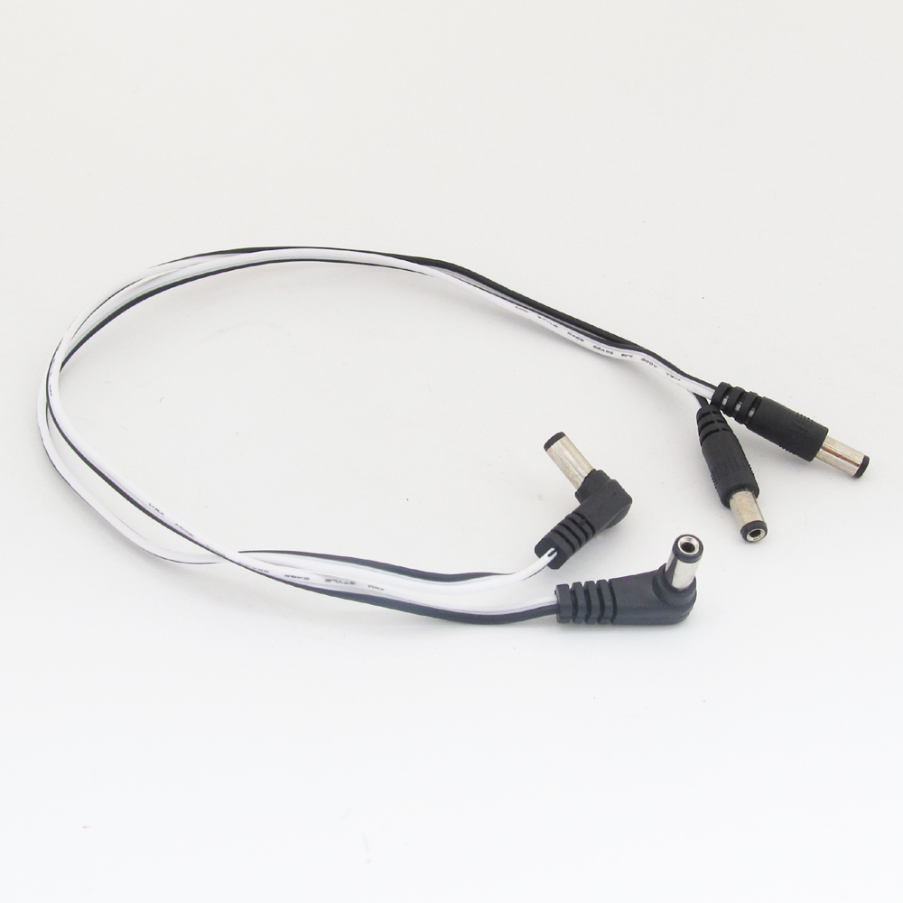 10pcs 35cm DC Power 5.5mmx2.1mm 2.1mm Right Angle Male to Male Extension Cable
