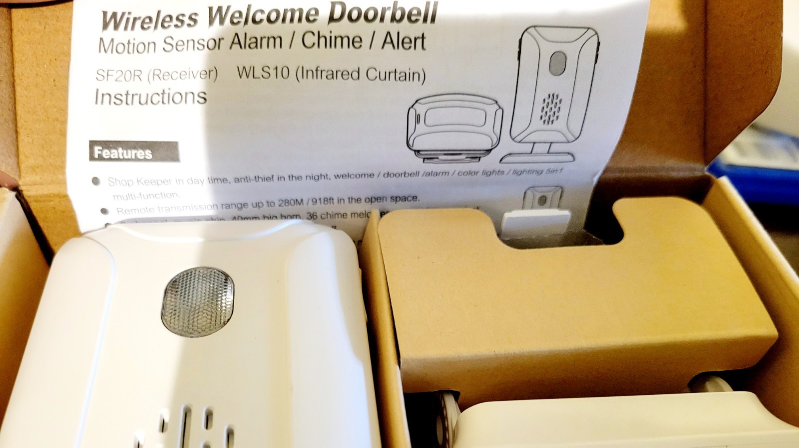KS-SF20R Motion Sensor Alarm / Chime / Alert Model KS-SF20R Motion Sensor Chime