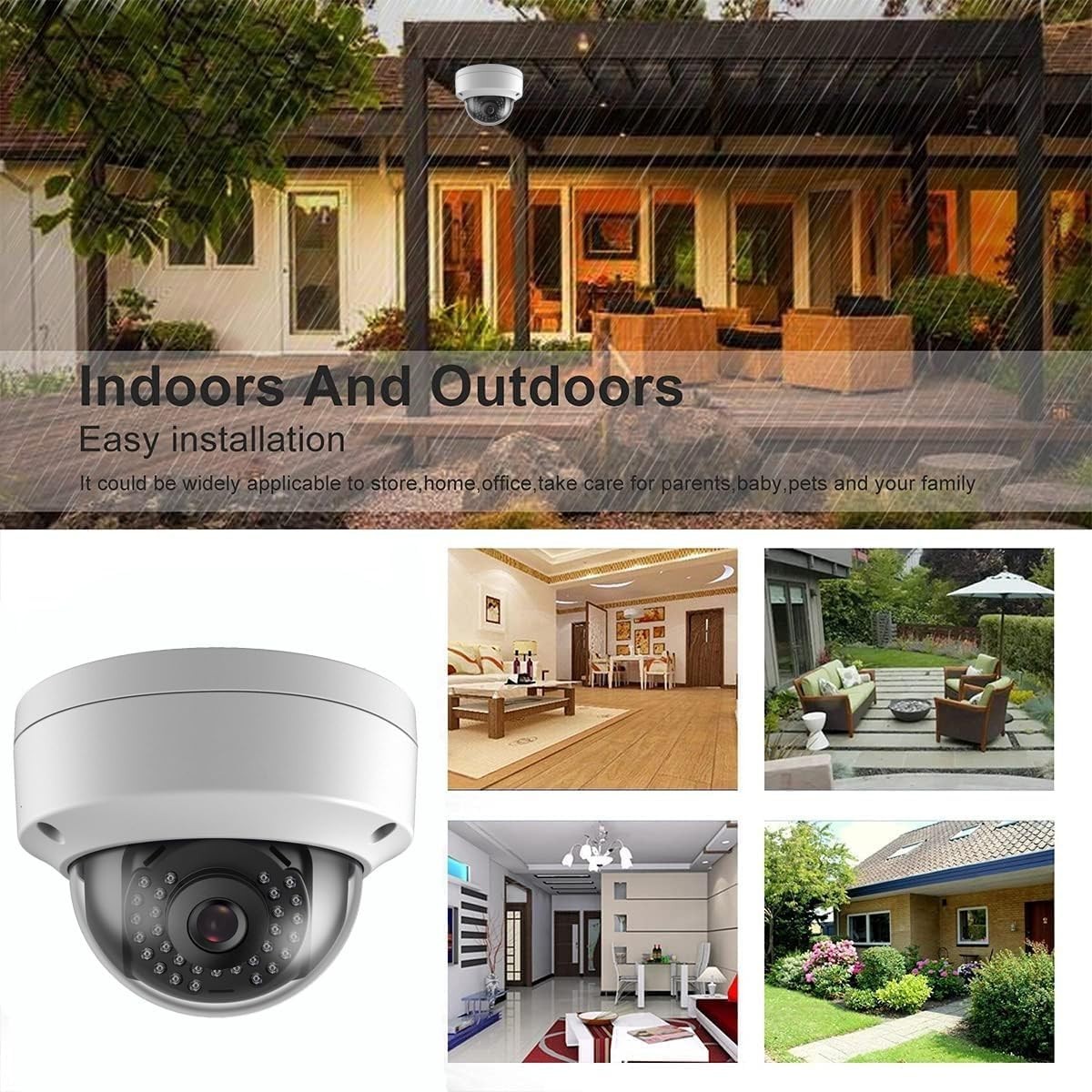 5MP Dome TVI AHD CCTV 4IN1 Security Camera 65ft Night Vision Metal Housing 2.8mm
