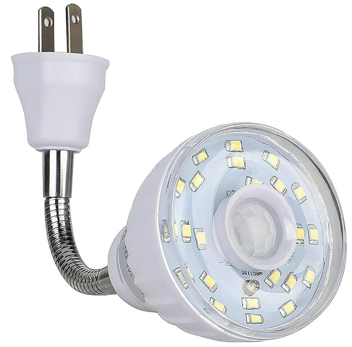 23-LED Motion Sensor Light For AC Outlet Plug-In No Wiring No Battery Needed