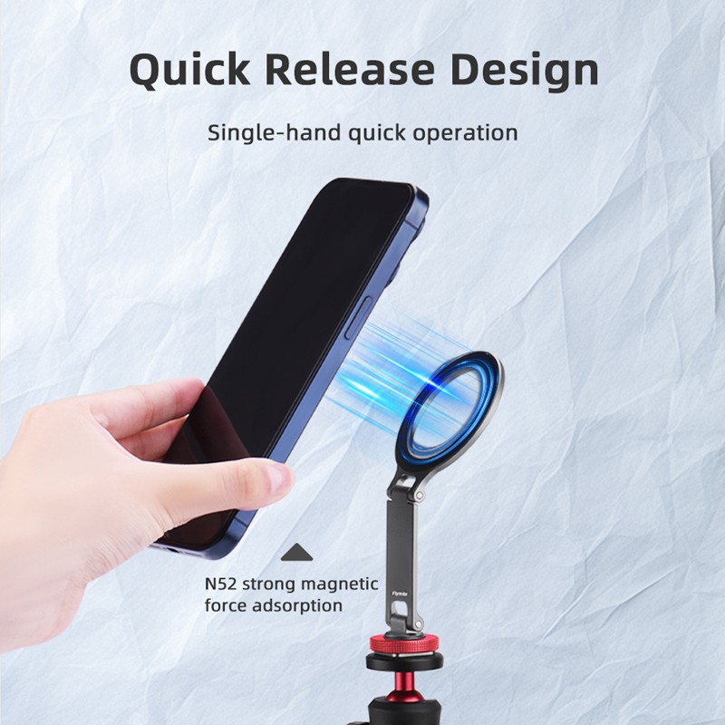 1/4 Adapter Magsafe Folding Cold Shoe Mount Camera Phone Photography Accessories