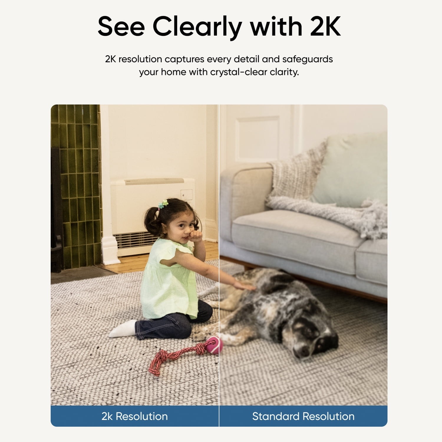 Solo Indoor-Cam C220 Wired 2K Surveillance Camera 24/7 Recording AI Human