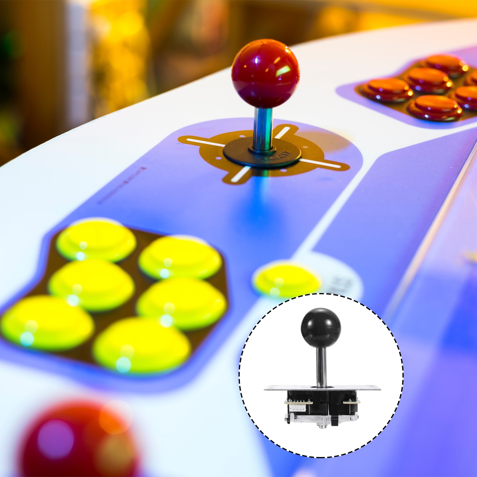 PC Joystick DIY Kit Arcade Game Joystick Parts ABS 5Pin for Classic Arcade Black
