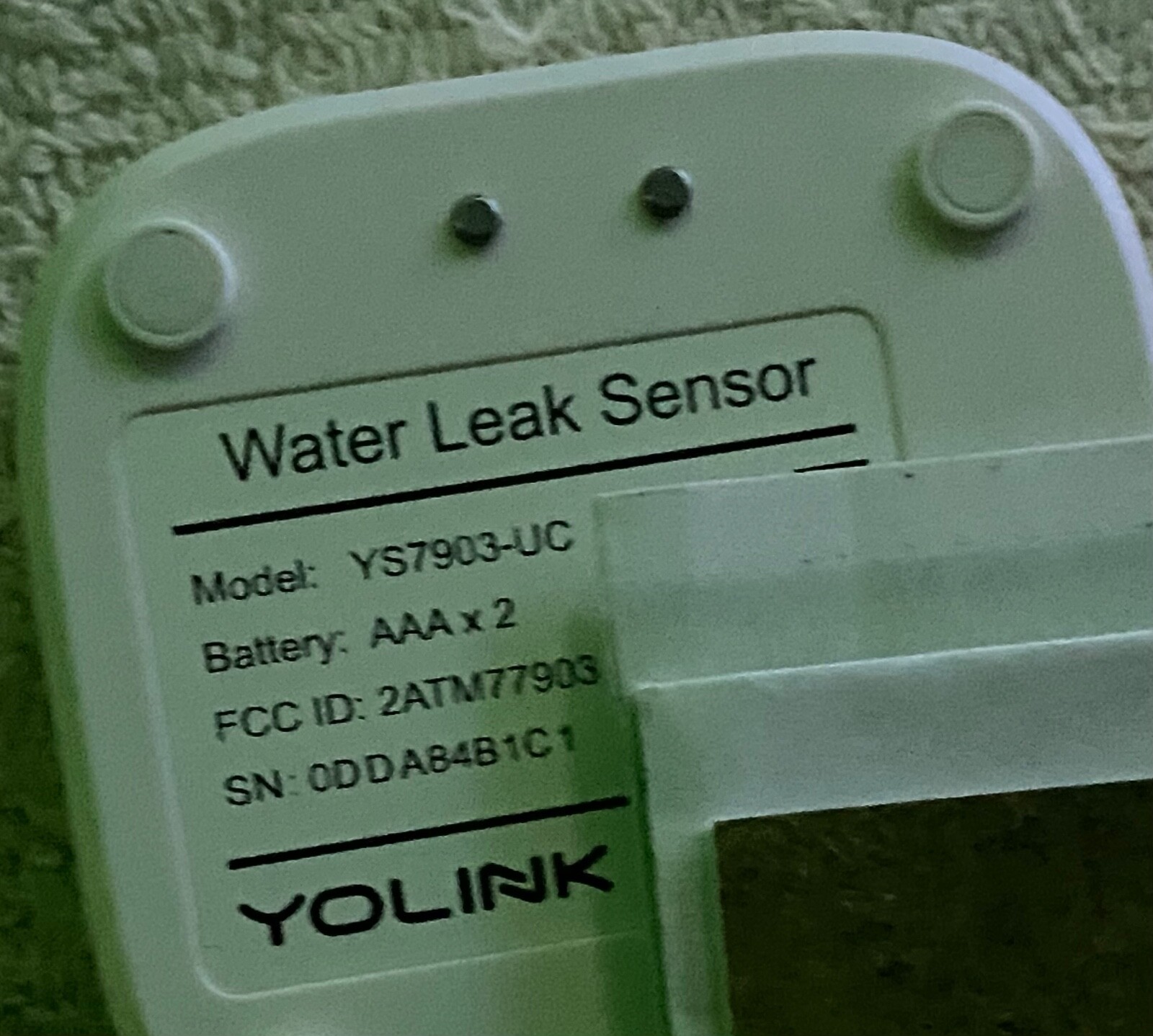YOLINK Water Leak Detector 1/4 Mile Range Wireless Model: YS7903-UC