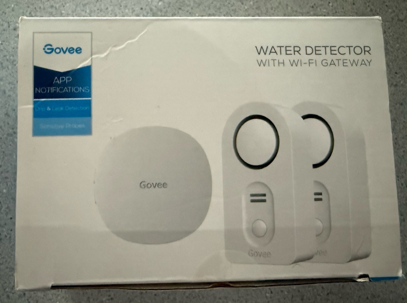 Govee Water Leak Detector 2 Pack WiFi Gateway H5054+H5040 (OPEN BOX)