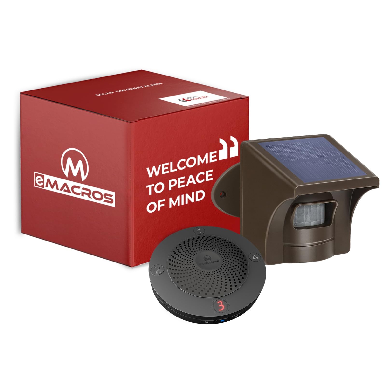 Non-APP Wireless Driveway Alarm — 1/2 Mile Solar Motion Sensor with Plug-in R…