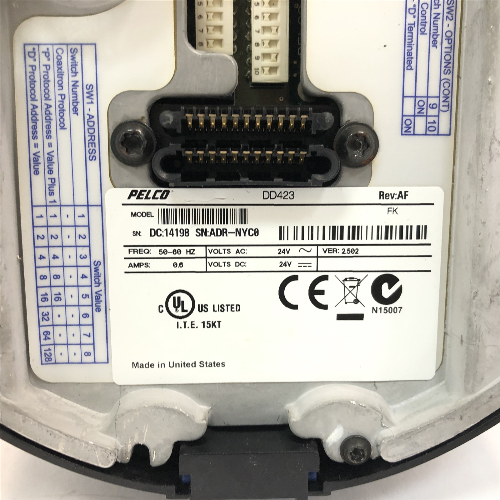 Pelco Spectra IV DD423 Color PTZ Dome Day/Night Camera 23X Optical 12X Digital