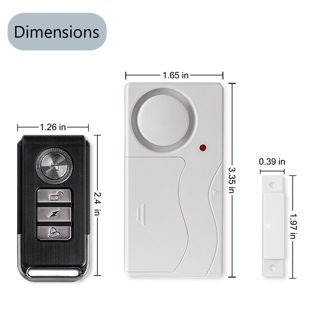 3x Door Window Safety Magnetic Sensor Home Security Alarm with Remote Control