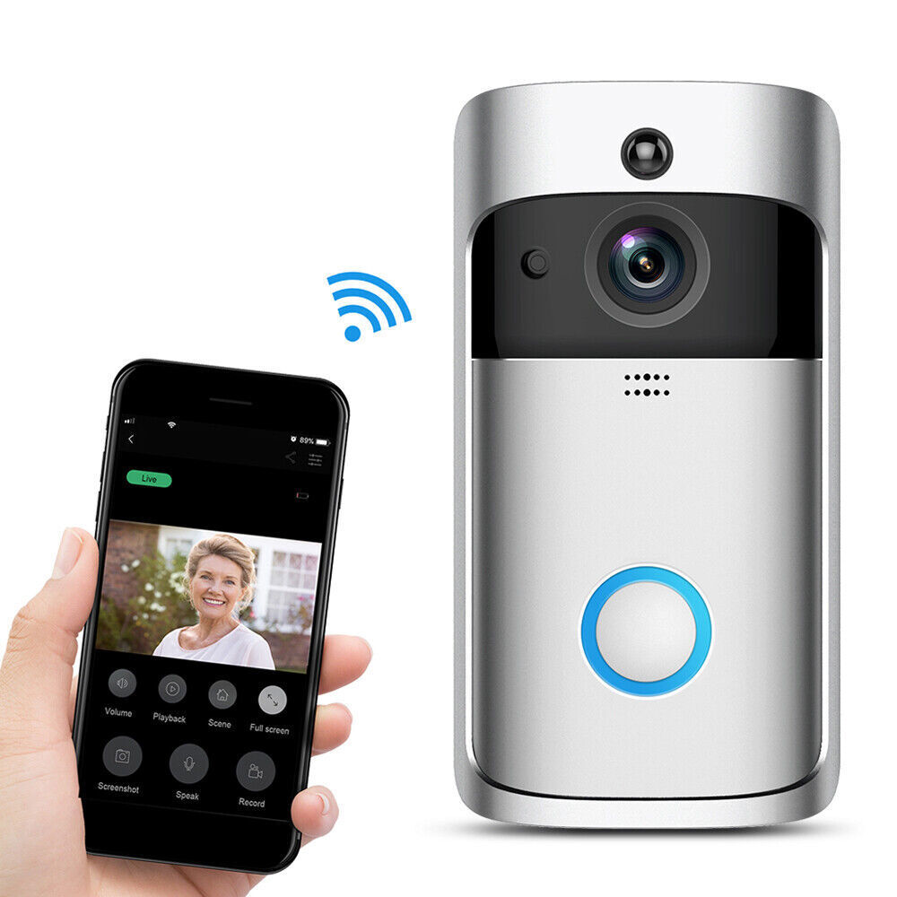 Smart Wireless WiFi Ring Doorbell Phone Door Ring Intercom Security Camera 720P