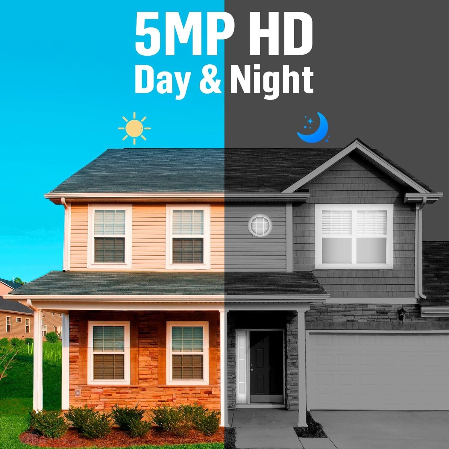 5MP Security Camera System Indoor with AI Human Detection, 8CH H.265+ Securit…