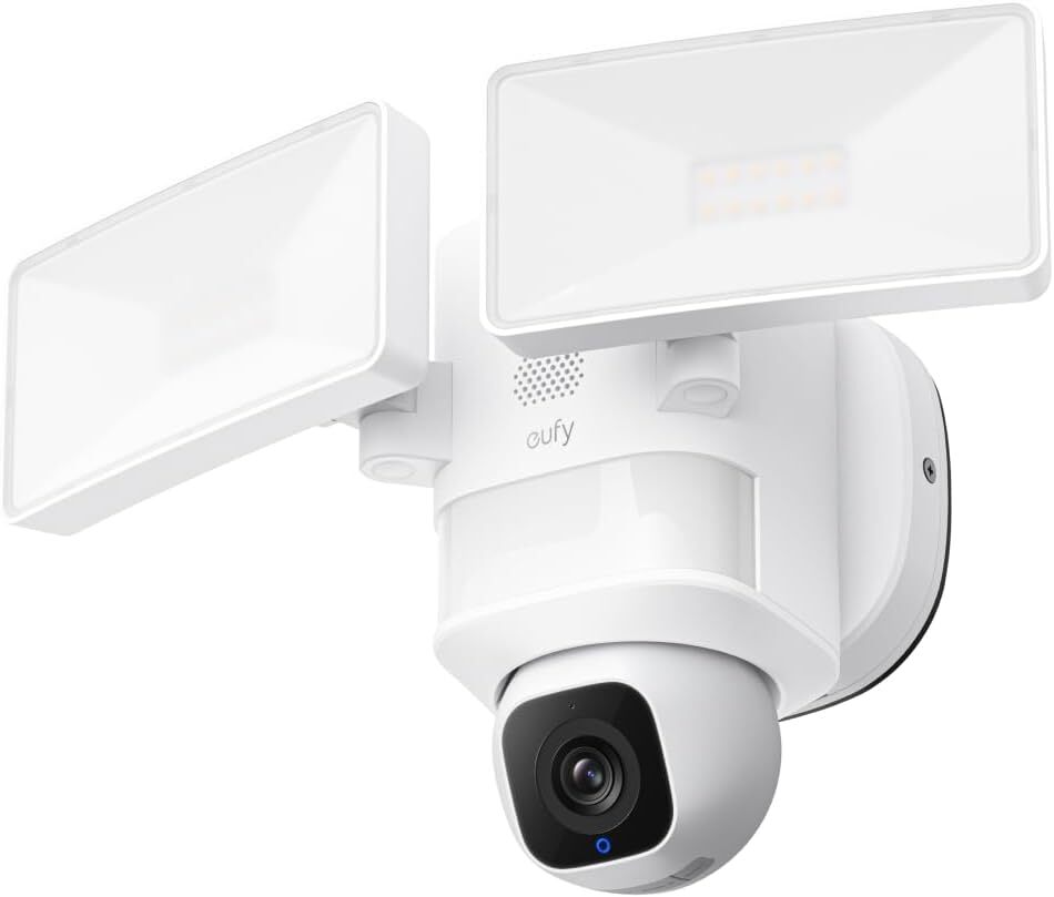 eufy Floodlight Camera E30 Outdoor Security Cam 2K 360°PTZ Alert AI Detect&Track