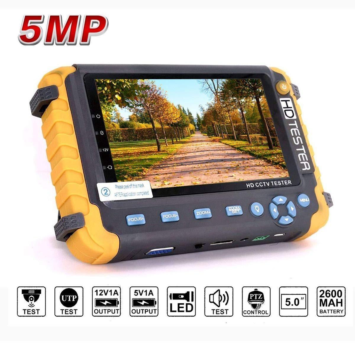 5 inch TFT LCD HD 5MP TVI AHD CVI CVBS Analog Security Camera Tester Monitor