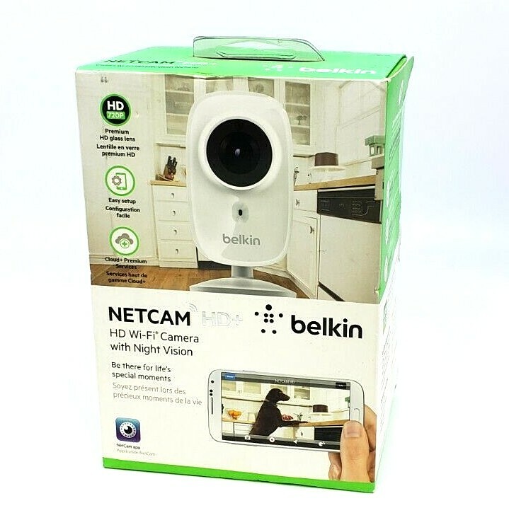 Belkin NetCam HD Wi-Fi Camera with Glass Lens and Night Vision (F7D7606fc) NEW™