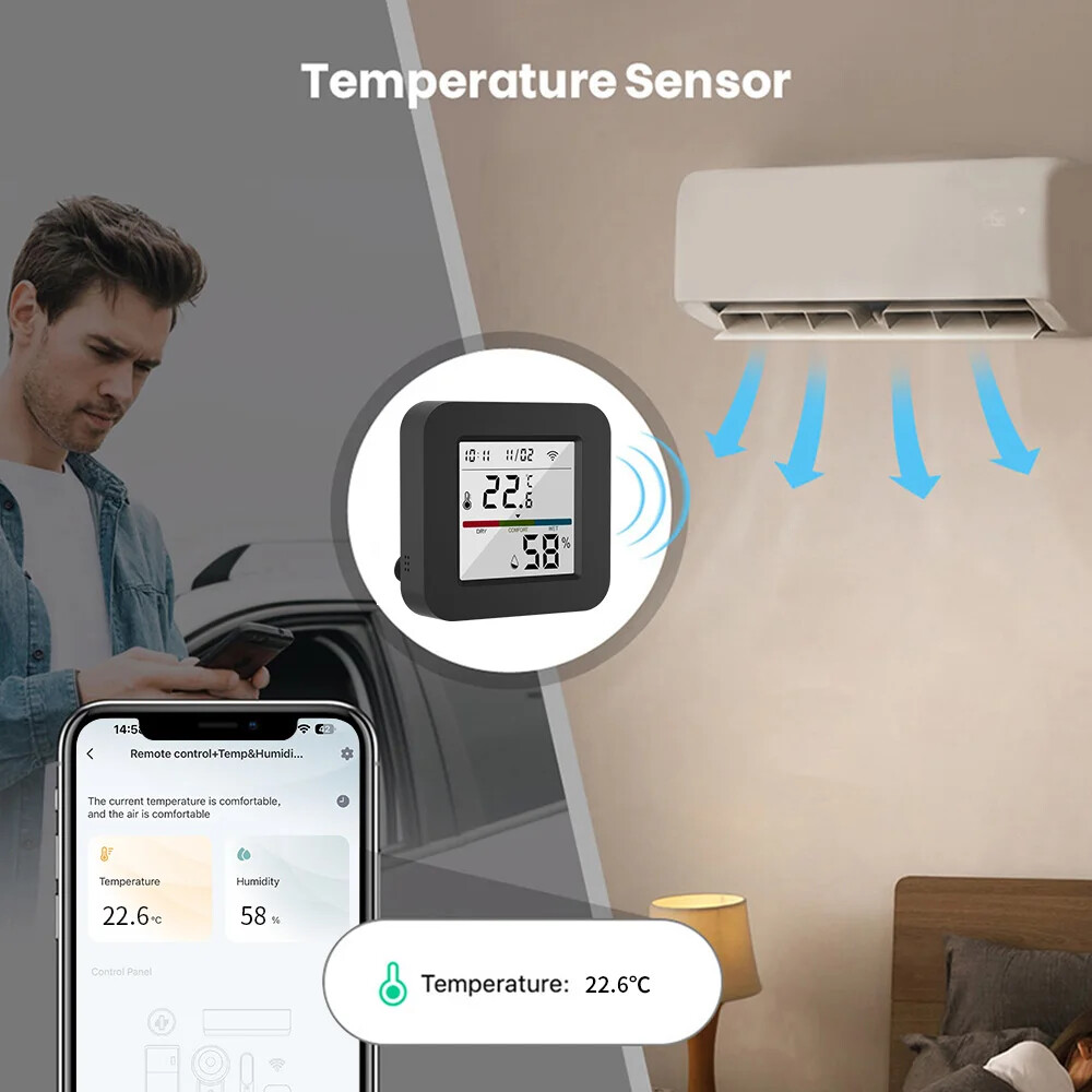 WiFi IR Universal Remote Control Temperature and Humidity Sensor Smart Life App