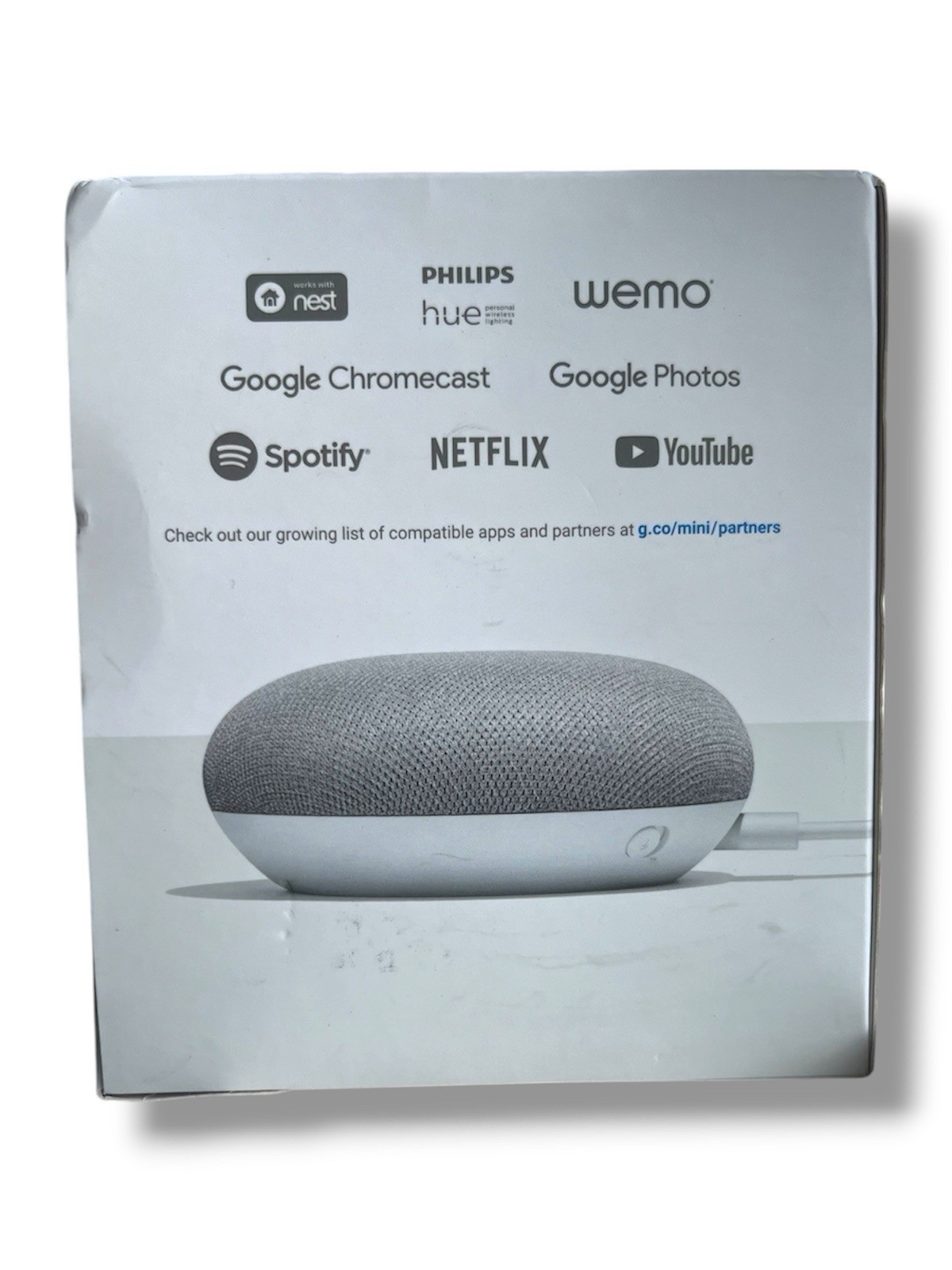 New Sealed Google Home Mini Smart Speaker w Google Assistant Chalk (GA00210-US)
