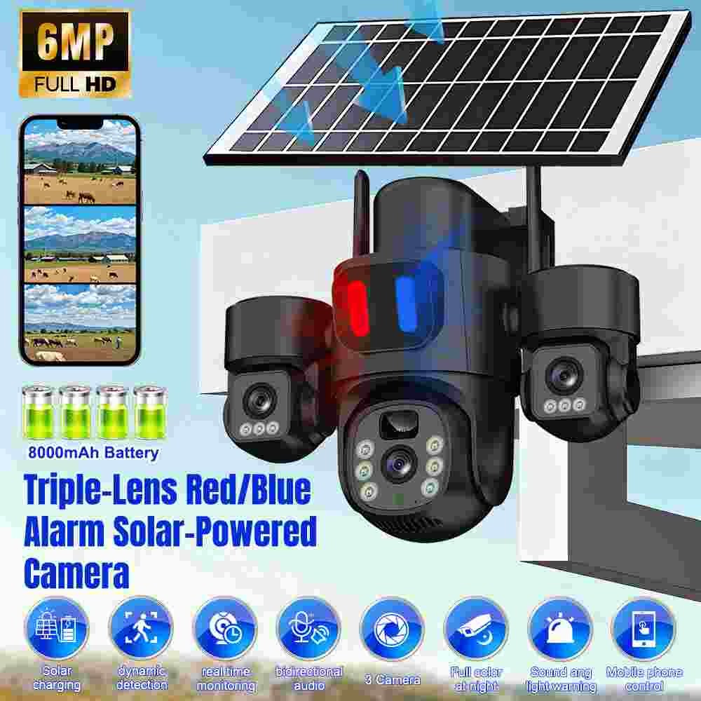 Solar Battery Powered Wireless WiFi Home Security Camera Outdoor Pan/Tilt CCTV