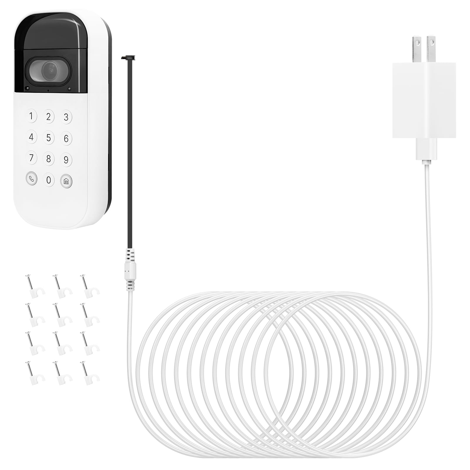 CXVKML 25ft/7.5m Power Cable and Adapter for myQ Smart Garage Door Video Keyp…