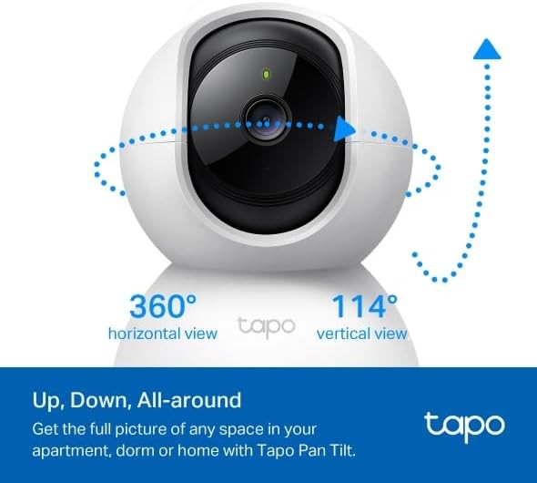 Tapo 2K Pan/Tilt Security Camera Motion Detection 2-Way Audio Siren Night Vision