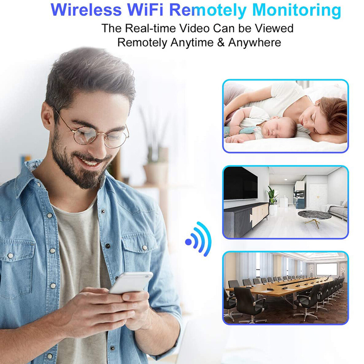 Mini Micro HD 1080P Security Camera Wifi Audio Video Recording Night Vision Cam