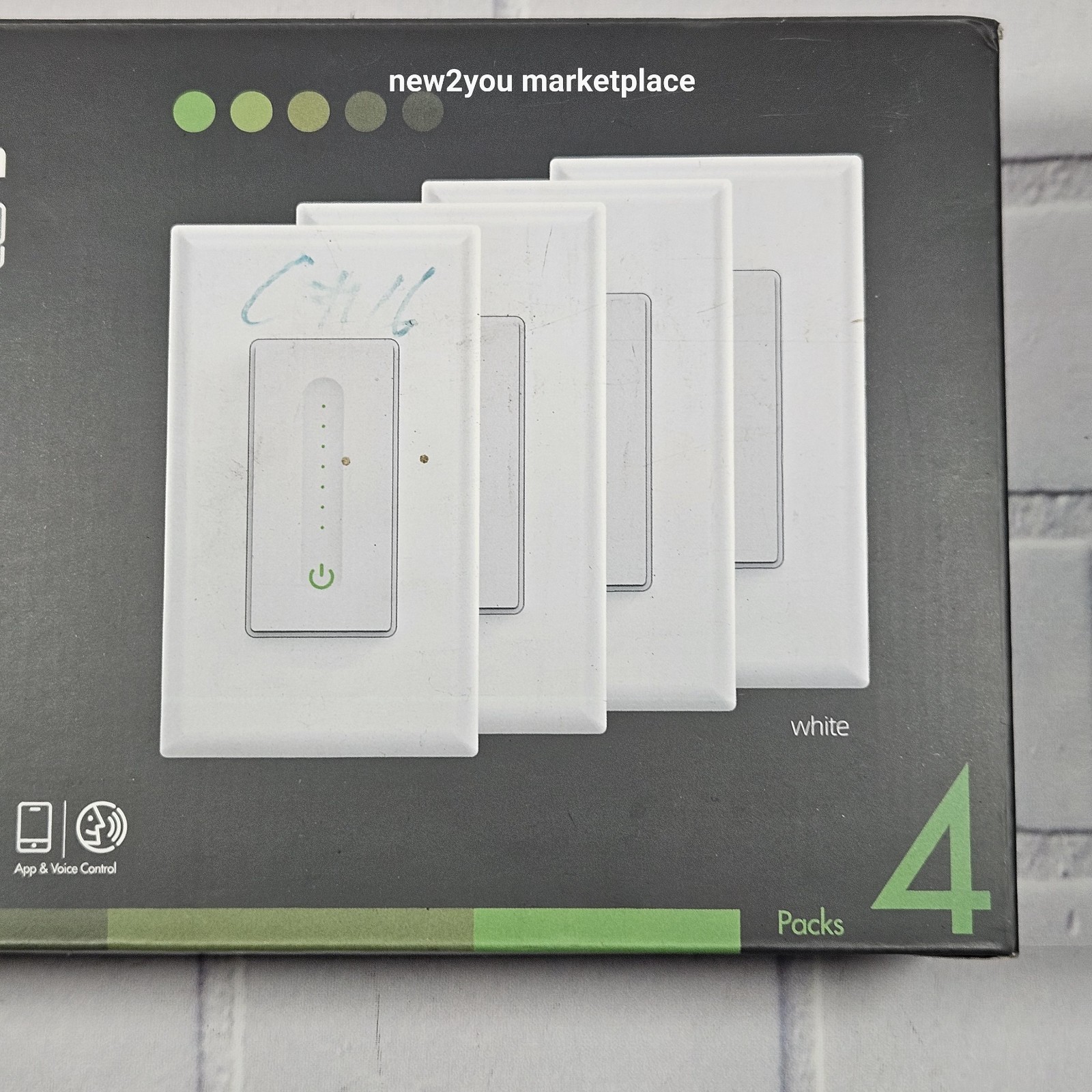 Dimmer Smart Switch SW2 4 Pack Compatible with Alexa & Google light switch
