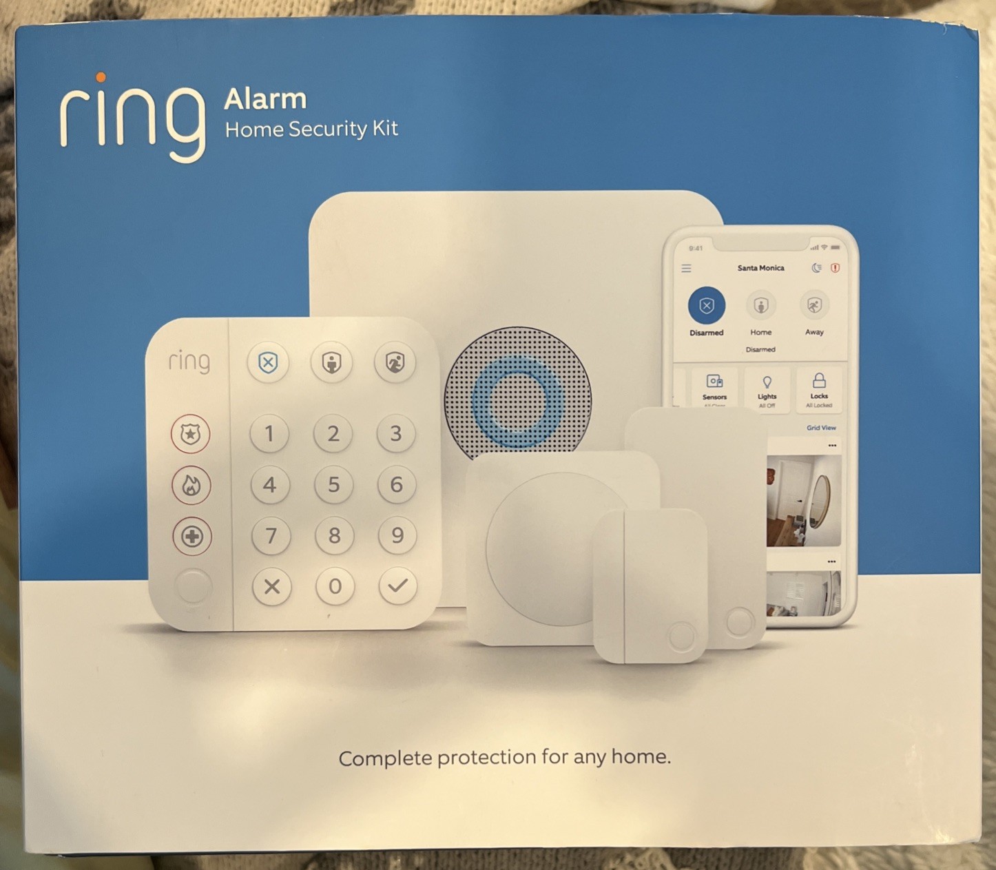 Ring Alarm 5-Piece Kit (2nd Gen) Home Security System, Works with Alexa – White