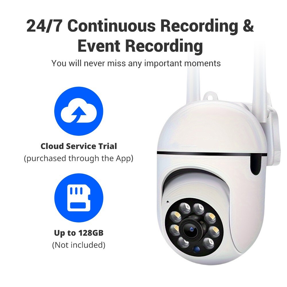 2.4G WIFI Security Camera System Outdoor Home Night Vision Wired Cam 1080P HD