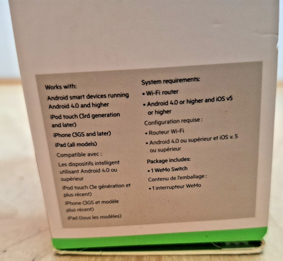 Belkin WeMo Switch Wi-Fi Smart Plug Android IOS F7C027fc New