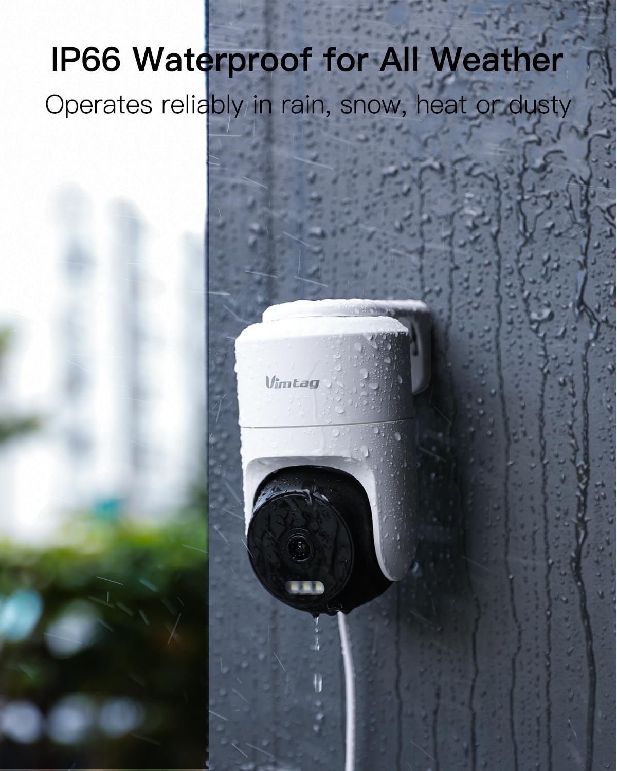VIMTAG Cameras for Home Security, 2.5K 4MP Black&White 2Pack