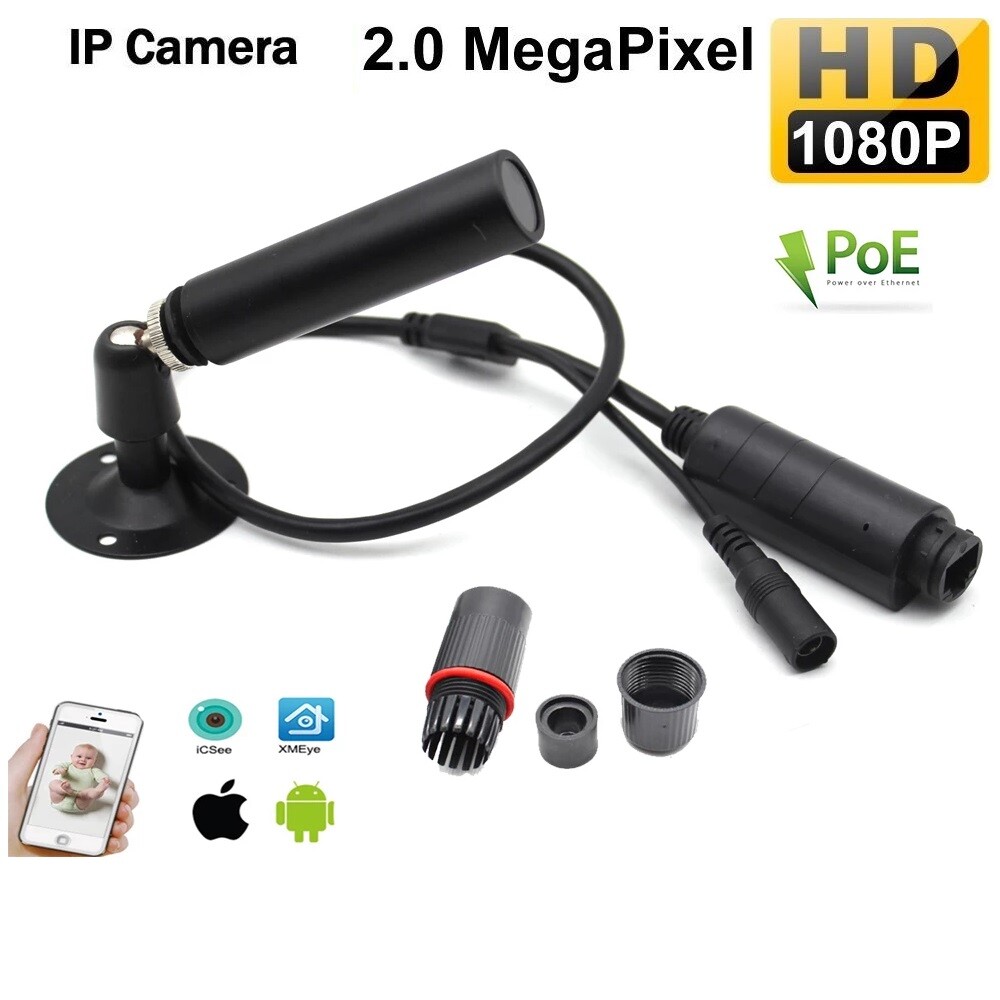 Lipstick style Mini IP Bullet Camera 1080P 2.8mm Lens PoE/12VDC P2P -US Shipping