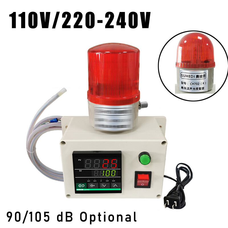 110-240V 0‑400℃ Anti-Acid Intelligent Over Temperature Alarm Sensor Machine New