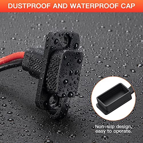 Rectangular Sae Connector Power Socket Sidewall Port Weatherproof Sae Quick Conn